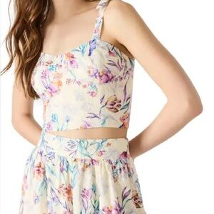 Steve Madden Multicolor Floral Crop Top